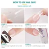 Nailpop Nail Glue for False Tips Glitter Acrylic Nail Art Adhesive Manicure Tool Rhinestone Glue Bottle Cap with Brush 2pcs 4
