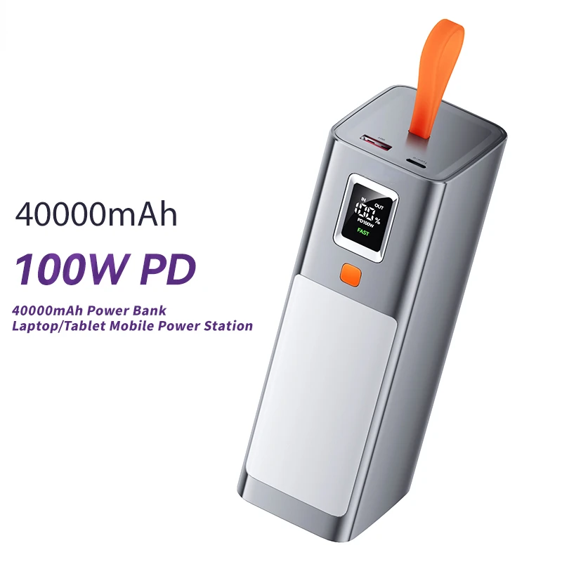 

100W Power Bank 40000mAh USB Type C PD Fast Charging Powerbank External Battery Portable Charger for Mobile Phone Laptop