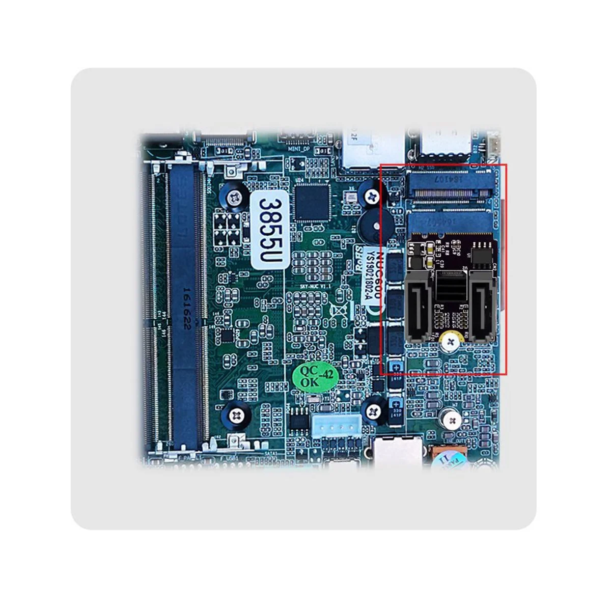 

M.2 A Key + E Key to SATA 3 Adapter JM582 Chips 2 Ports SATA III Revision Card Computers Accessories