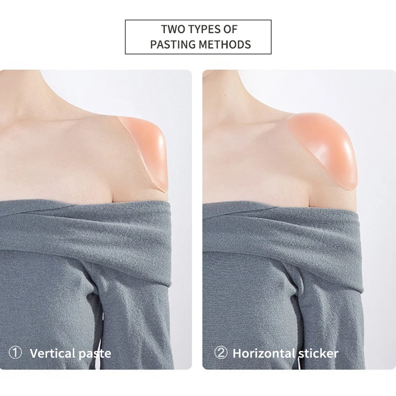 Silicone Invisible Reusable Right Angled Shoulder Enhancers