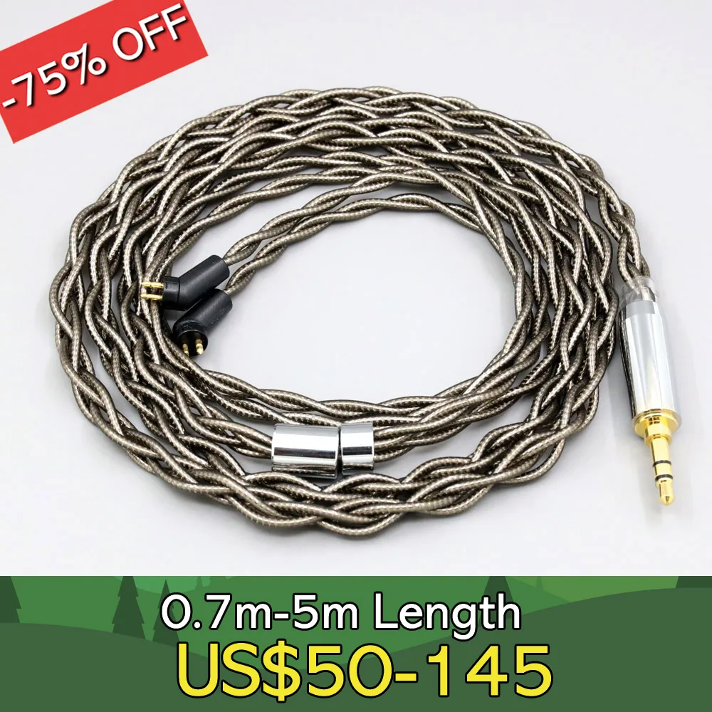 

99% Pure Silver Palladium + Graphene Gold Shielding Earphone Cable For Etymotic ER4B ER4PT ER4S ER6I ER4 2pin LN008199