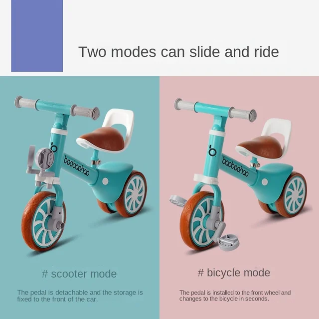 LazyChild New Children's Balance Bike Without Pedal 1-3 Years Old Sliding Bicycle Baby Lightly Carry Riding Yo-Yo DropShipping 4