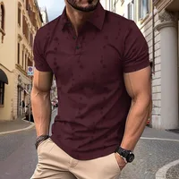 Polo à revers décontracté pour hommes, Streetwear à boutons à pois, haut à motifs imprimés personnalisés, Logo, T-shirt de Golf pour bureau et affaires, nouvelle collection 5