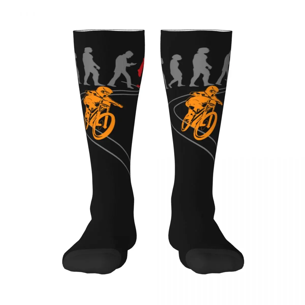 

Mountain Bike Evolution Cycling 13 Contrast color socks INS style Compression Socks Humor Graphic Funny Adult Stockings