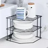 Kitchen Seasoning Corner Shelving Pot Non Punching Portable Storage Table Food Sundries Organizer Rack Kitchen Bathroom Holder 6