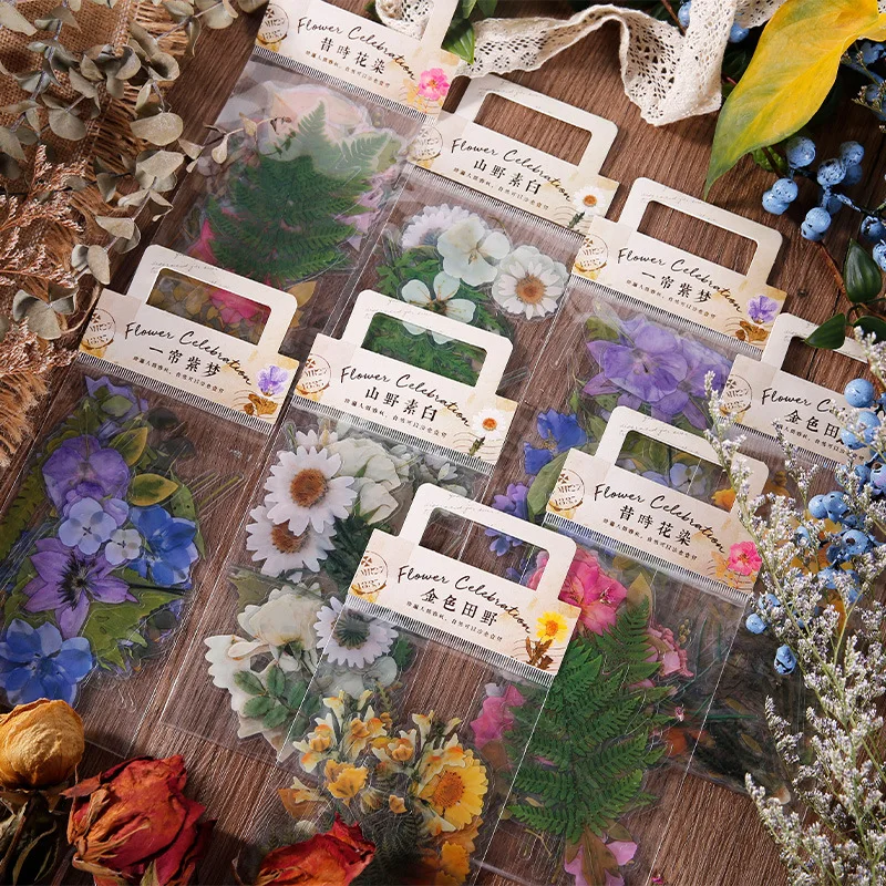 

40pcs Green Plant Flowers Decorative PVC Stickers Diy Handbook Material Sticker Scrapbooking Label Diary Journal Planner
