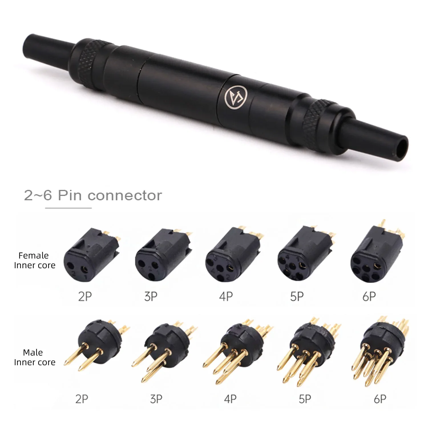 High Quaility 2 Pin 3 Pin 4 5 6 MINI XLR 4 Core Female Plug and Male Plug Wireless Microphone Head