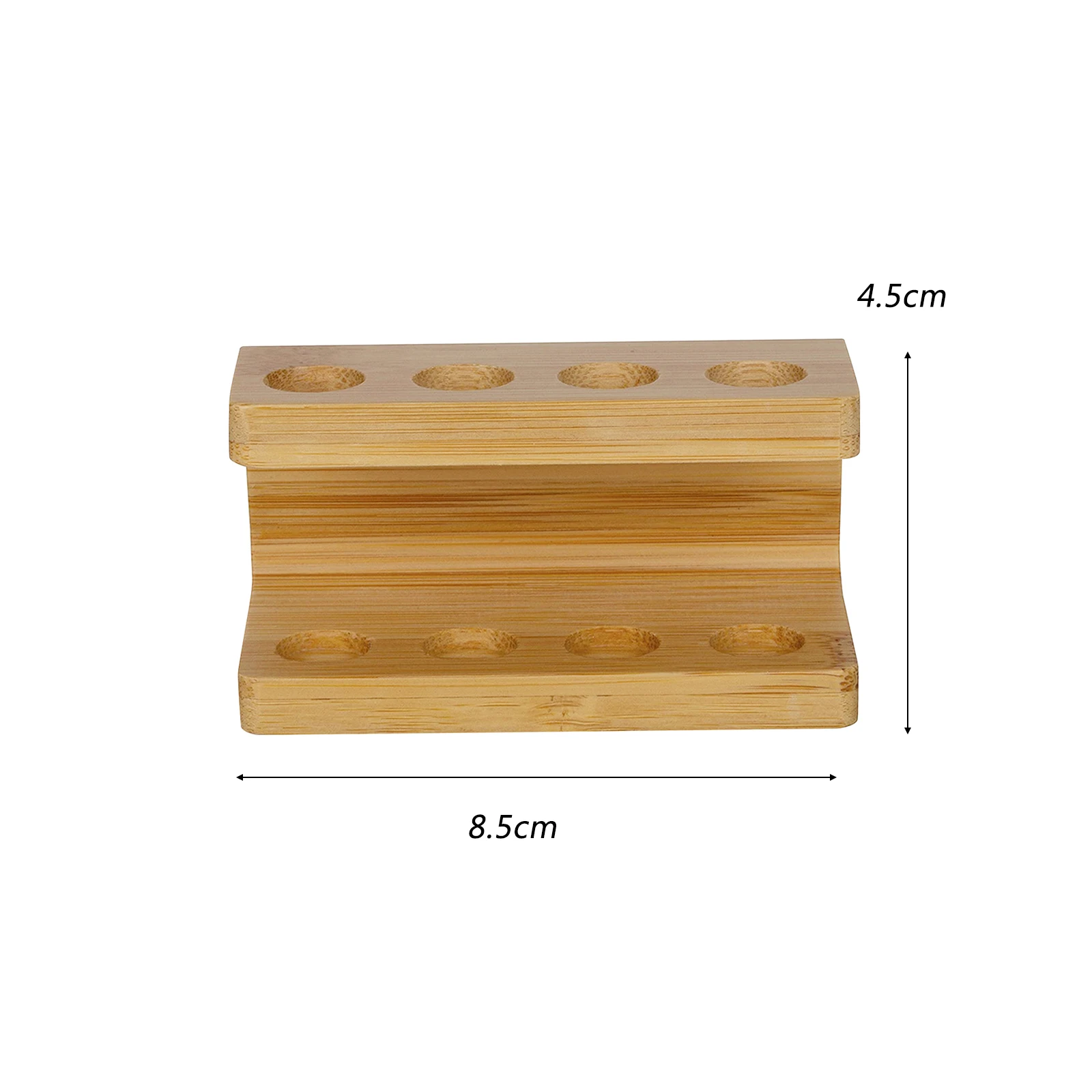 Portaspazzolini In Bambù Per Bagno - 5 Scomparti Regolabili - Design Moderno E Divisori Rimovibili - Foto 3