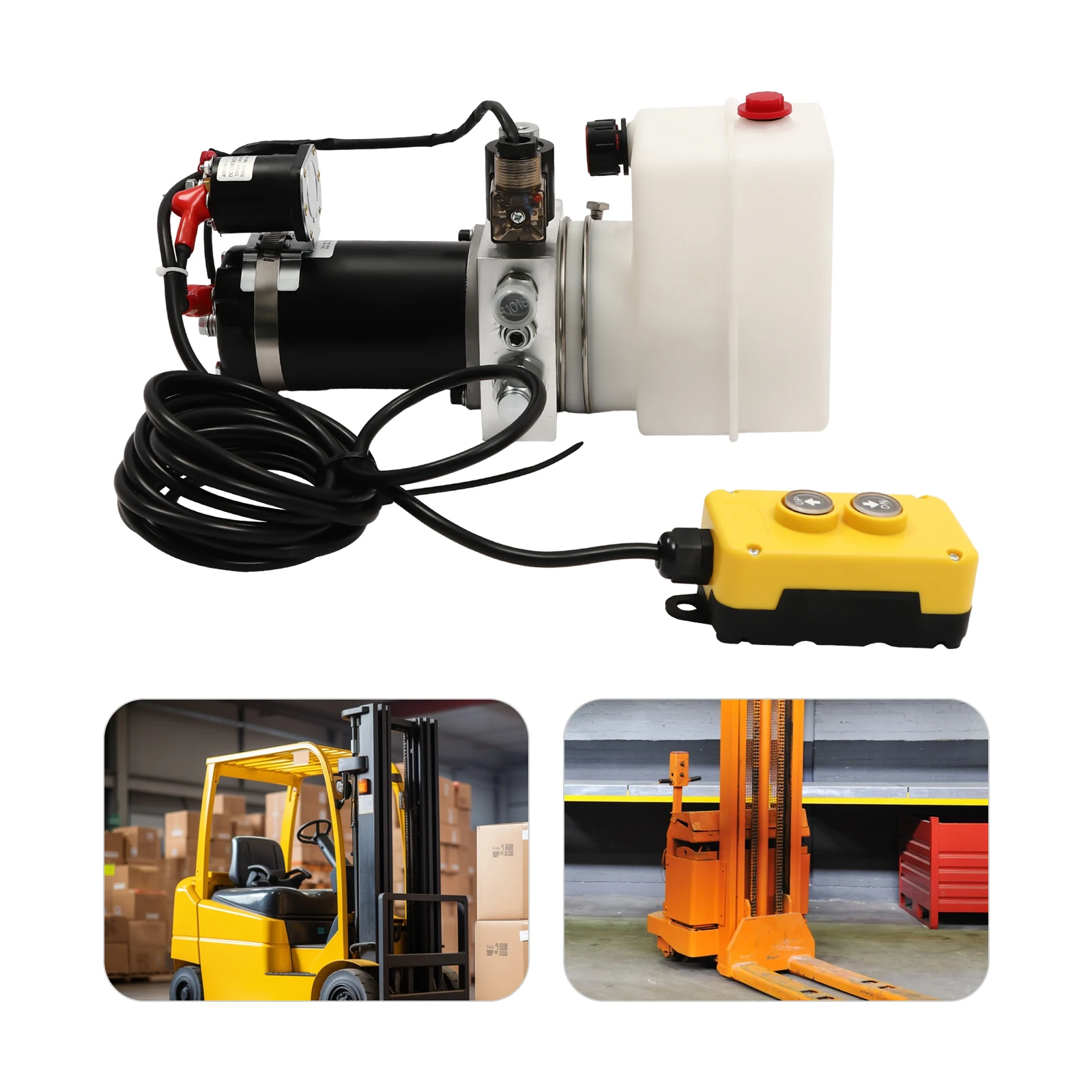 12V Hydraulic Pump Hydraulic Power Unit for Dump Truck Trailer Single Acting Pump 800W 6