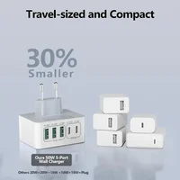 Cargador USB C Charger Cargador Rapido 50W 5 Puertos Bloque de Carga rápida, multicargador USB Carga rapida - Image 3