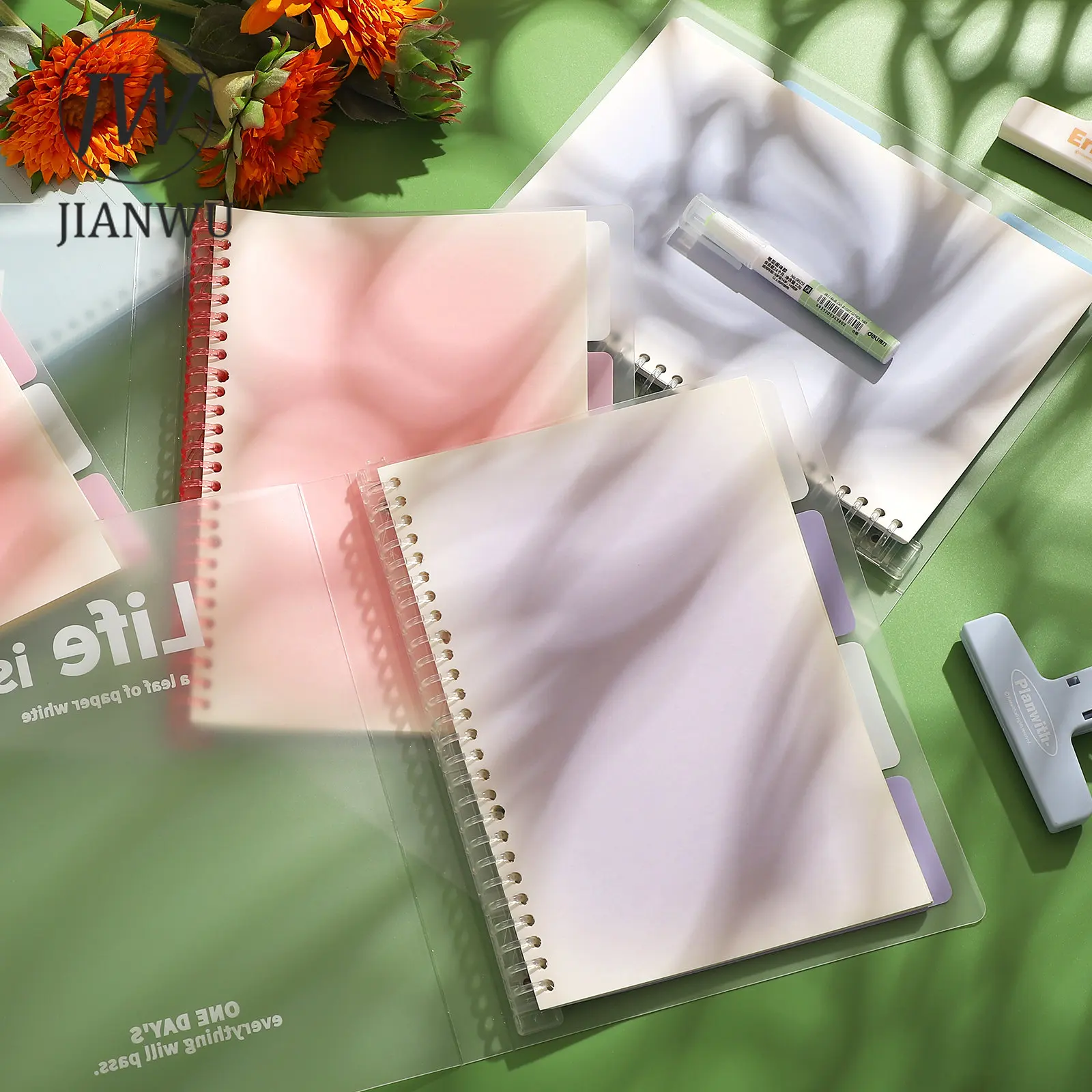 Jianwu A5b5 60 Folhas Livro 2026 Furo Matte Fantasia Colorido Papel de Recarga Loose-leaf Livro Criativo Faça Você Mesmo Suprimentos Estudante - Imagem 5