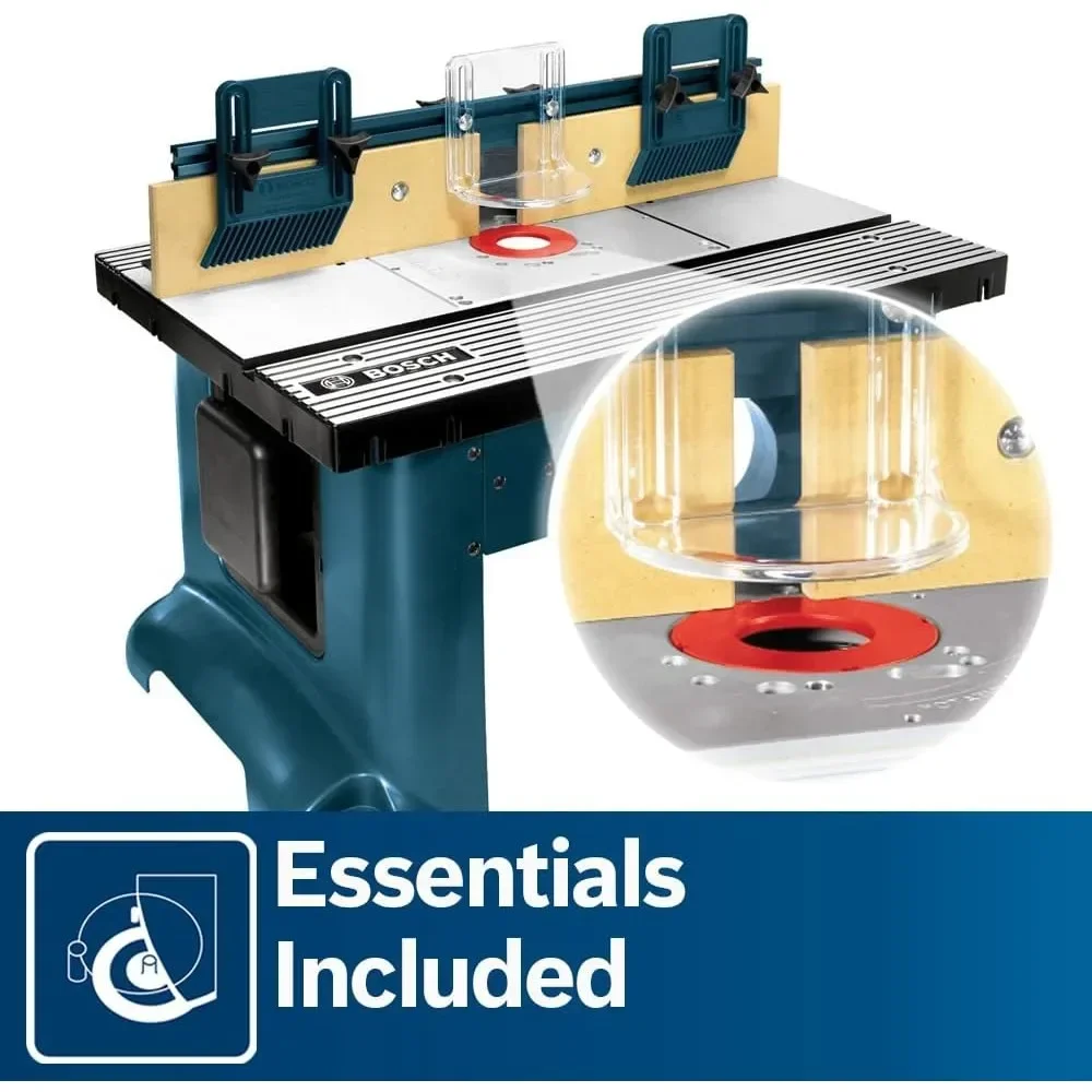 Benchtop Router Table 27 in. x 18 in. Aluminum Top with 2-1/2 in. Vacuum Hose Port 6