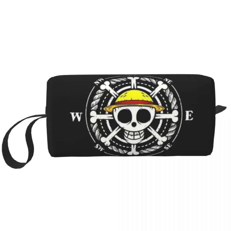 

One Pieces Straw Hat Pirates Skull Toiletry Bag Women Anime Manga Cosmetic Makeup Organizer Lady Beauty Storage Dopp Kit Box