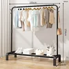 Simple wardrobe household bedroom hanger dormitory assembly wardrobe cabinet modern simple rental room clothes collection art 1