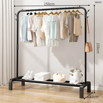Simple wardrobe household bedroom hanger dormitory assembly wardrobe cabinet modern simple rental room clothes collection art 1