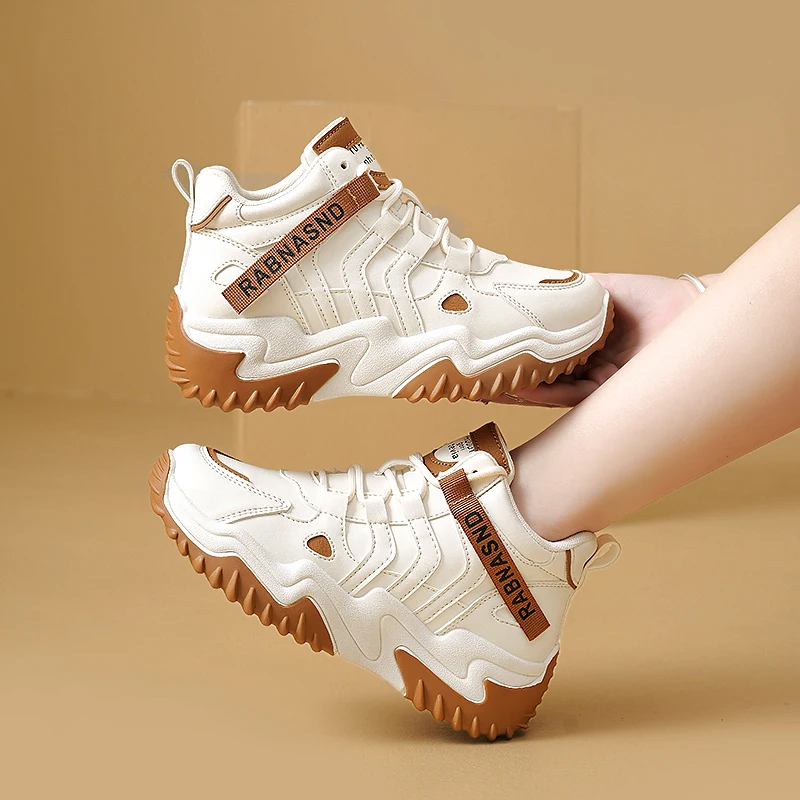 

Round Toe Women Shoes Autumn Mixed Colors Wedge Basket 2023 Casual Female Sneakers All-Match Fall Cross Small Sports New Cross-t