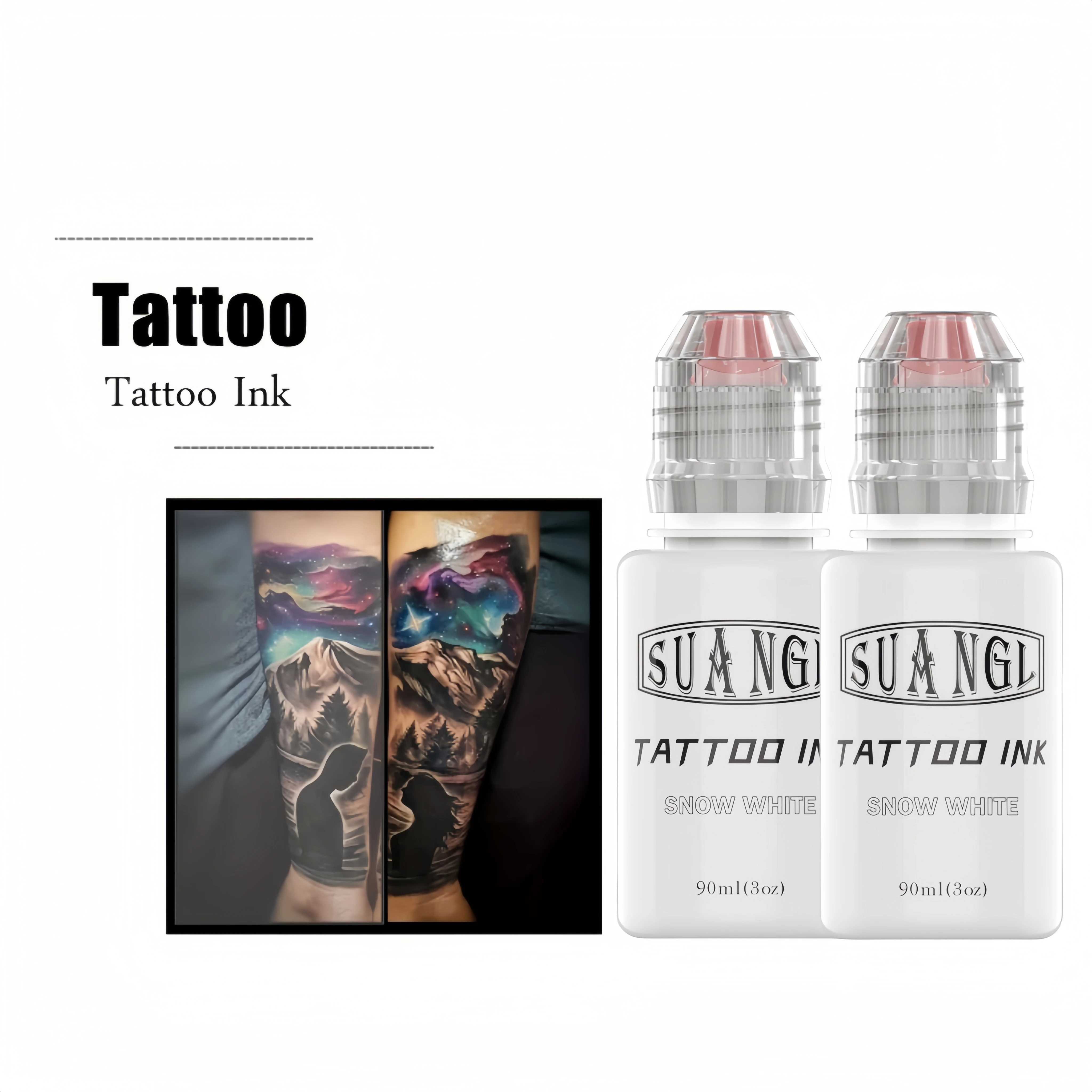 White tattoo ink-Professional tattoo ink with high pigment content-Bold toned white suitable for artists