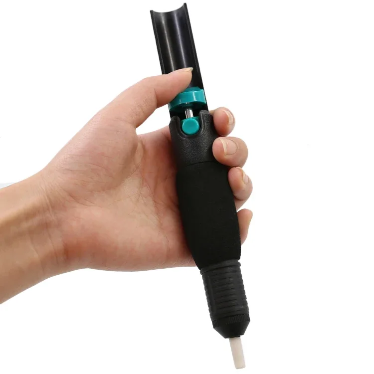 Desoldering Pump CJ-366D Powerful Dual-Ring Non-Slip Handle Solder Sucker Solder Pump Manual Soldering Tool for PCB