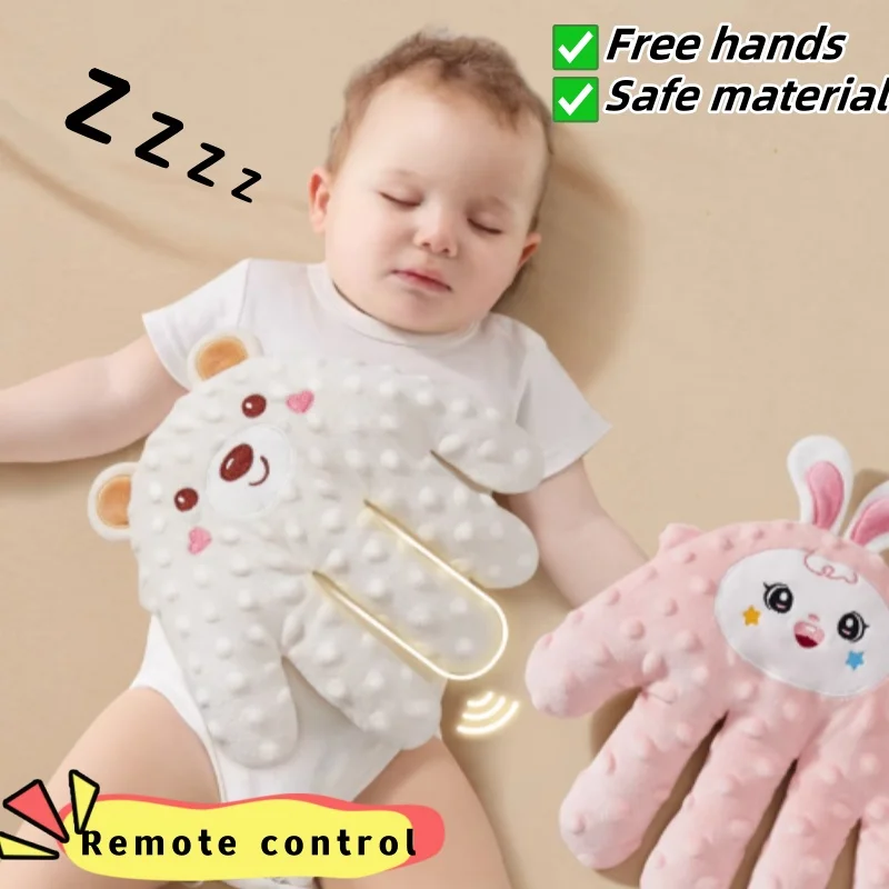Jouet D'Aide Au Sommeil Bébé - Coussin Automatique De Câlins Électrique - Télécommande Et 3 Vitesses - Peluche Douce 62cm - Pour Calmer Et Endormir