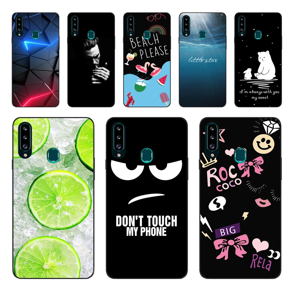 6.5 ''Per Samsung A20S Custodia Cover Posteriore In Silicone Tpu Per Samsung Galaxy A21S Custodia A20S A20E A20 S A20 E Funda Capa Protettivo