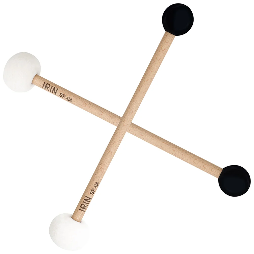 

Drum Mallet Wooden Drumsticks Singing Bowl Mallets Double-Ended Rubber Felt Mallet Instrument