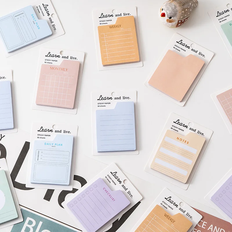 Plan Note Pad,Multifunctional Day Week and Month Portable Sticky Note List, Notes,Can Be Torn Off N Times Sticky Tabs Stationery - 3