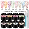 10pcs Gel Nail Polish Set 3D Semi Permanent Thermal Shell Magnet Nail Set With Magnet Stick Soak Off Uv Gel Flower Hybrid Vernis 4
