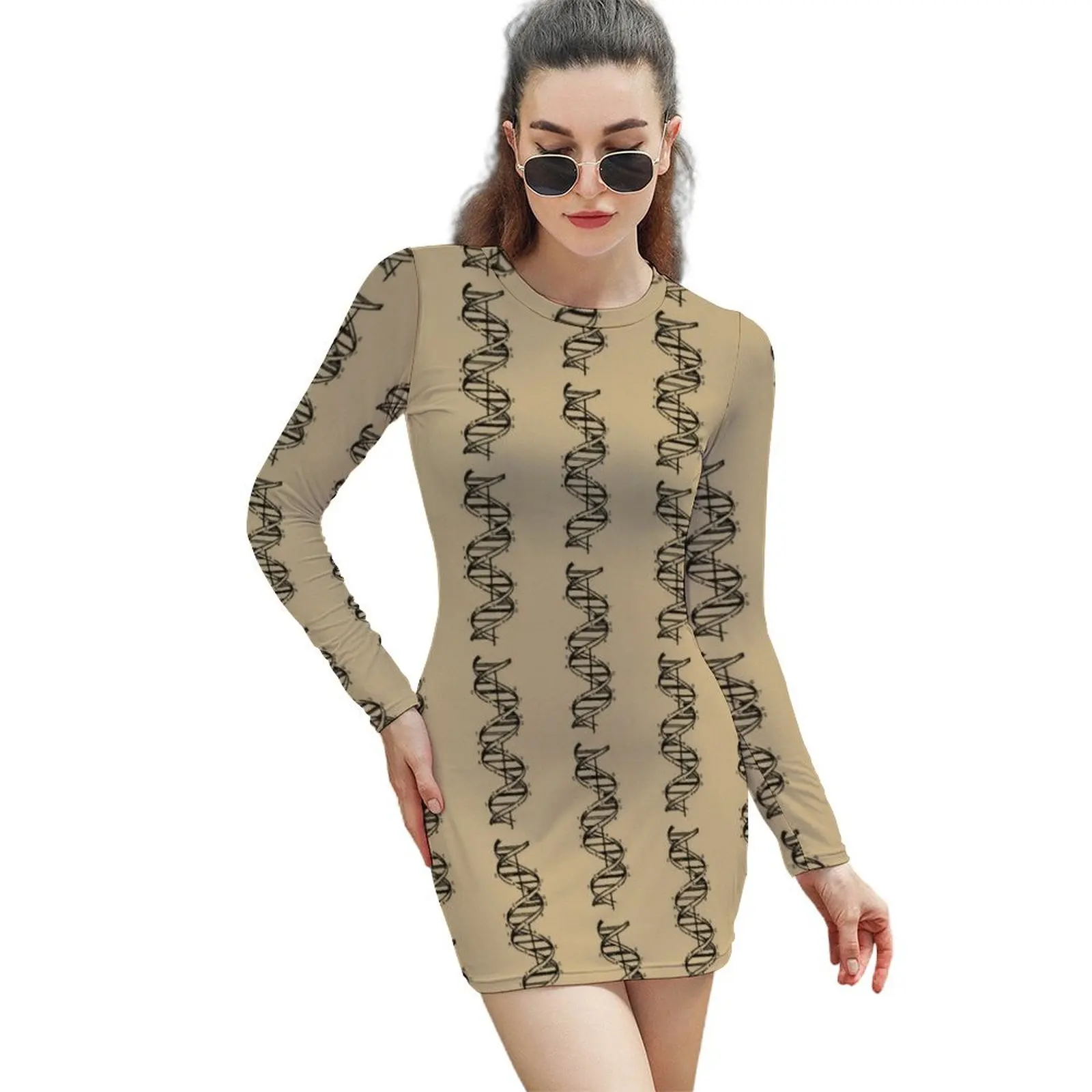 

Cool Genes Long-Sleeved Sheath Dress summer dresses prom dresses dress for woman Women's summer dress