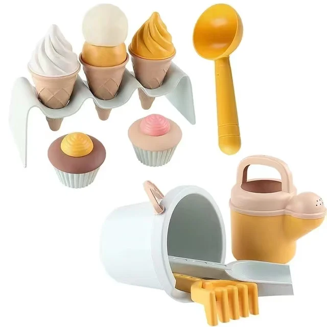 New Children Summer Toys with Cute Animal Model Ins Seaside Beach Toys Rubber Dune Sand Mold Tools Sets Baby Kids Bath Swim Toys 2