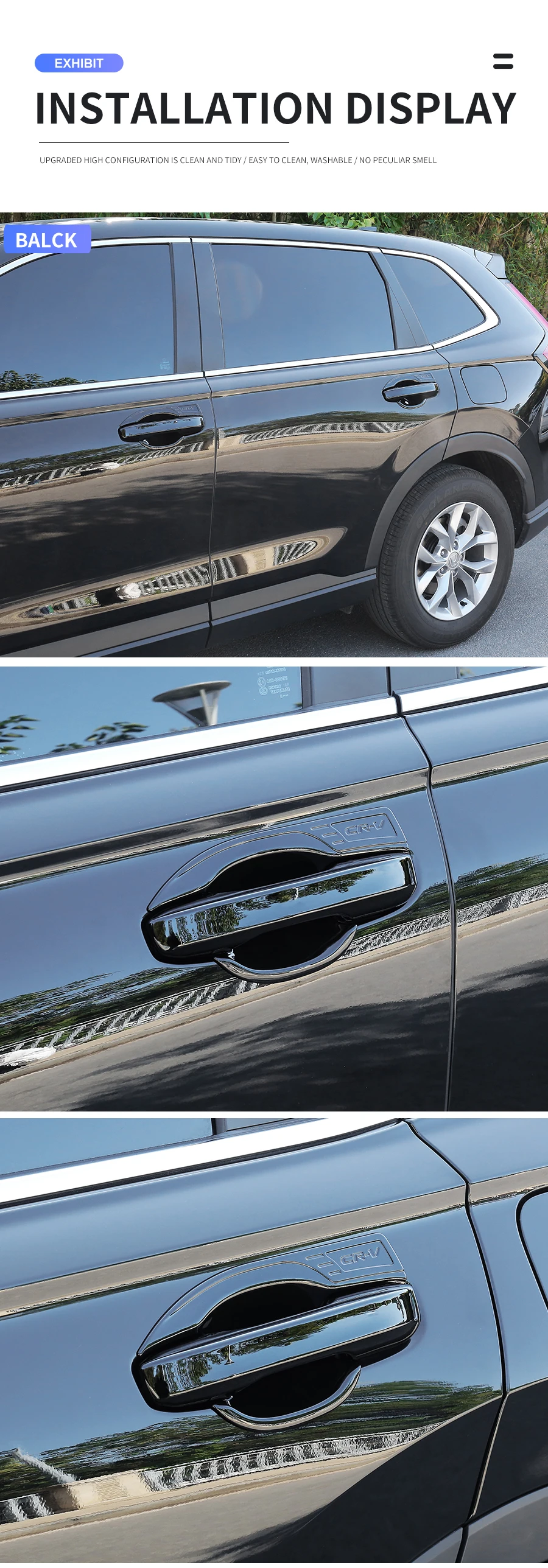 Auto Außen griff Rahmen abdeckung für Honda Crv 2023 2024 CR-V 6. Generation Außentür Schüssel Aufkleber abs Modifikation Außen zubehör – Detail 9