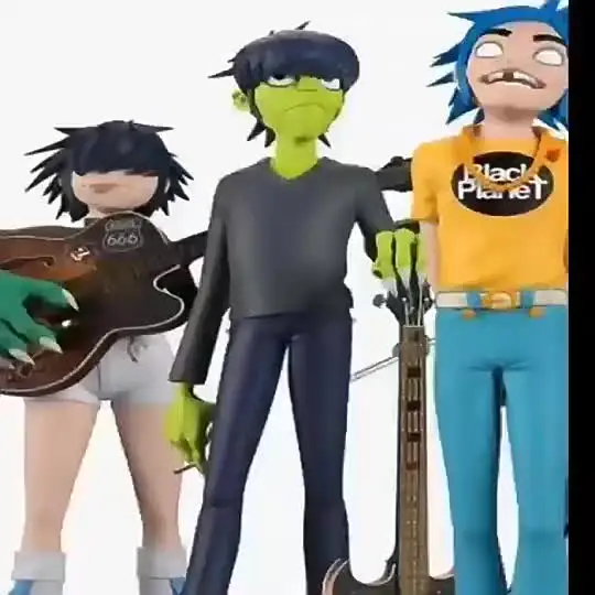 英国仮想ゴリラズバンドアクションフィギュアヒップホップロックバンド