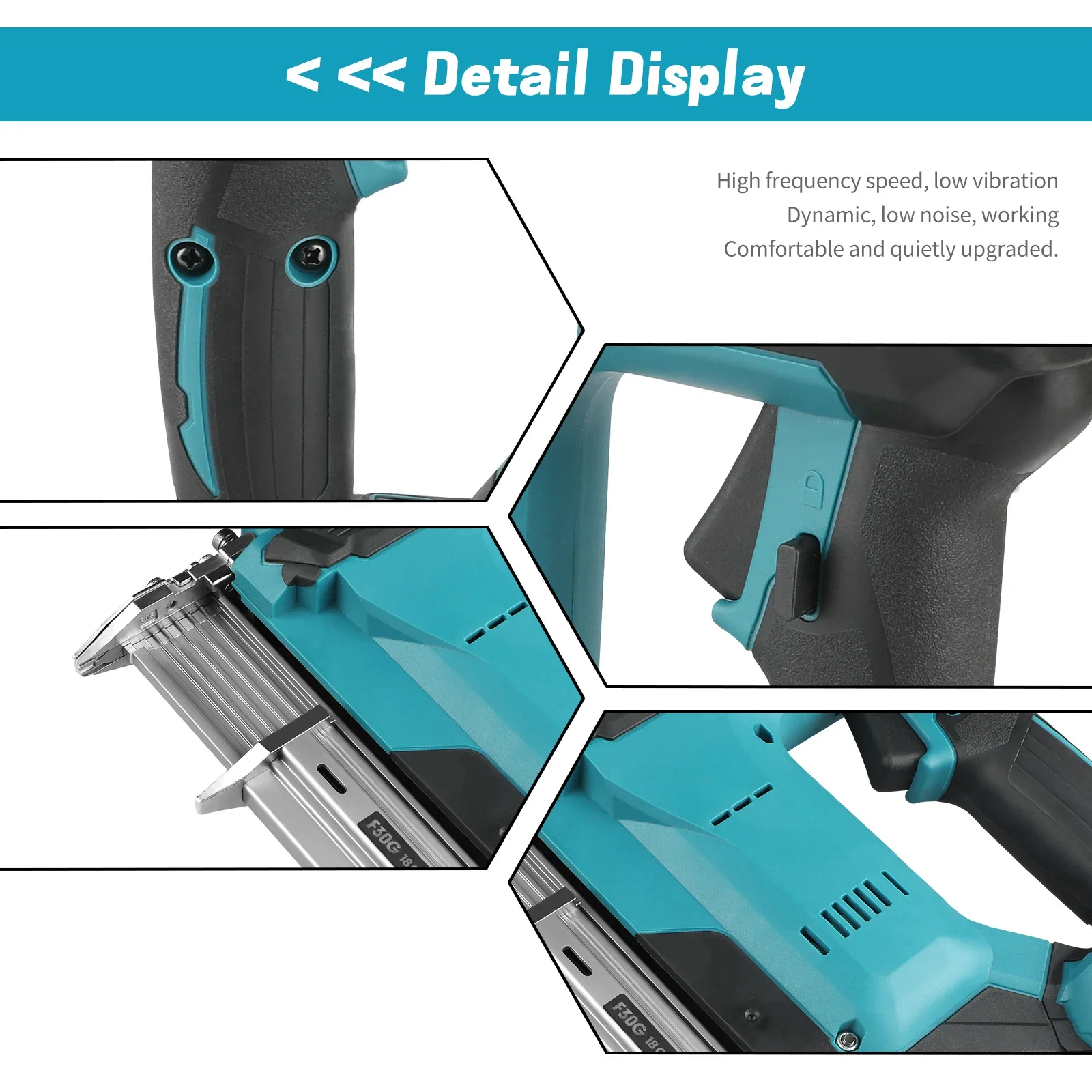 마키타 100-네일 용량, 무선, 바닥재, 선반 및 DIY 목공 프로젝트에 이상적 18V 리튬 이온 네일건, 6.0Ah 배터리 도구