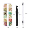 3Pcs/Set Nails Art Accesorios Multi-Size Rhinestones 3D Crystal DIY Decorations Glitter Crystal Rivet Gem 3D Nail Supplies 3