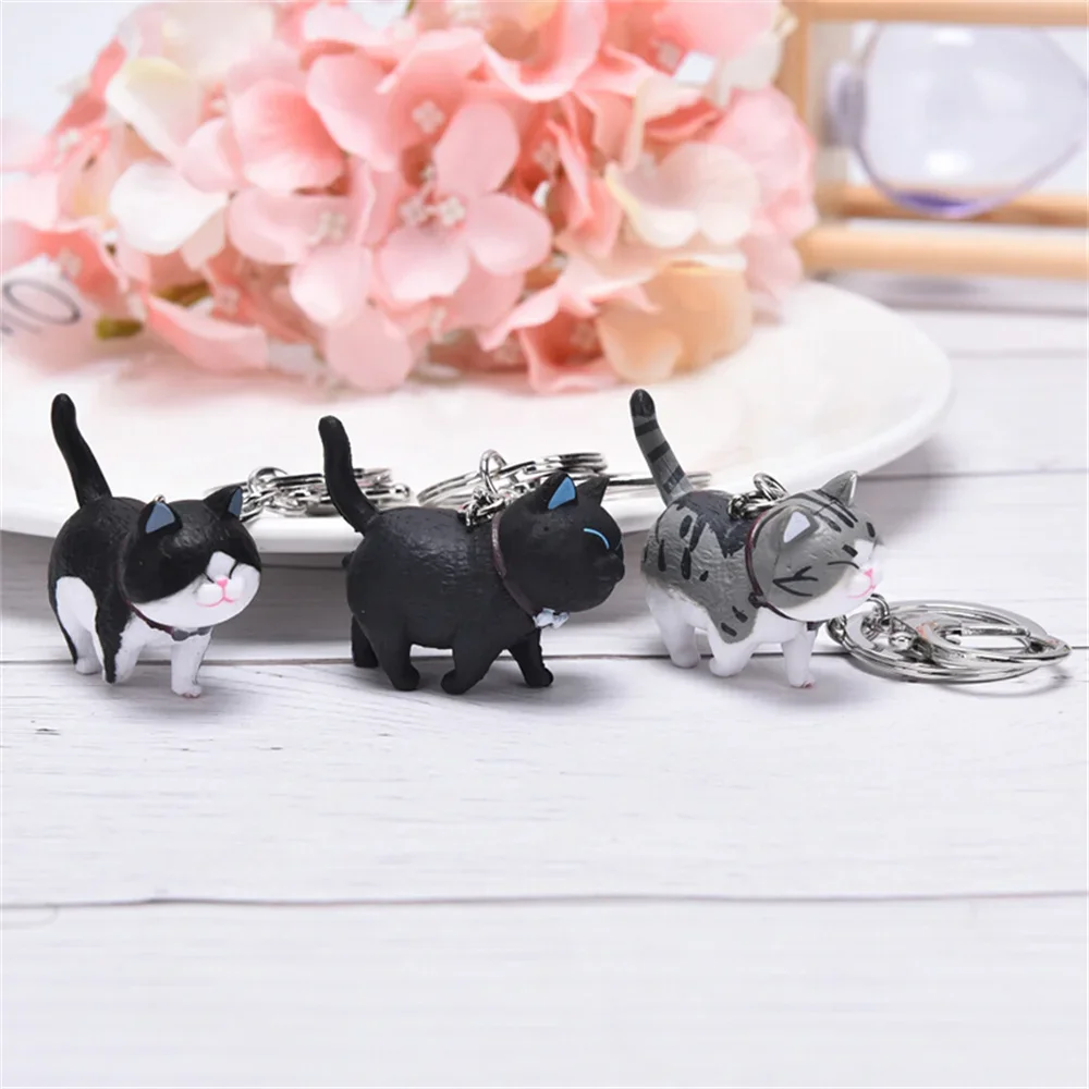Portachiavi Simpatico A Forma Di Gatto Nero, 2 Pezzi, Accessorio Kawaii Per Borse E Zaini, Regalo Per Amanti Dei Gatti