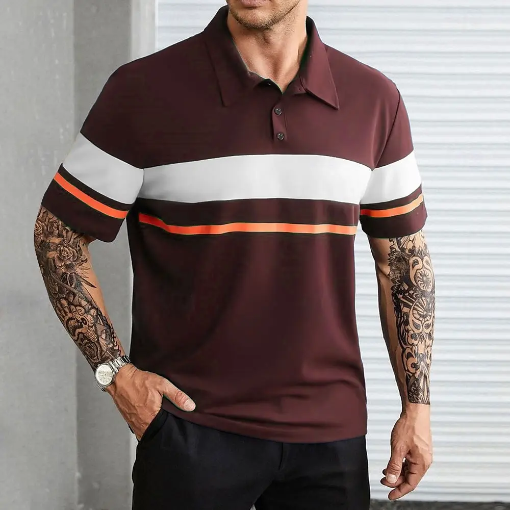 Summer Luxury Polo Shirt Mens Polo Large T Shirts Stritching Shorts Sleeve Turn-down Collar Business Tee Shirt Sweatwear 3XL 6