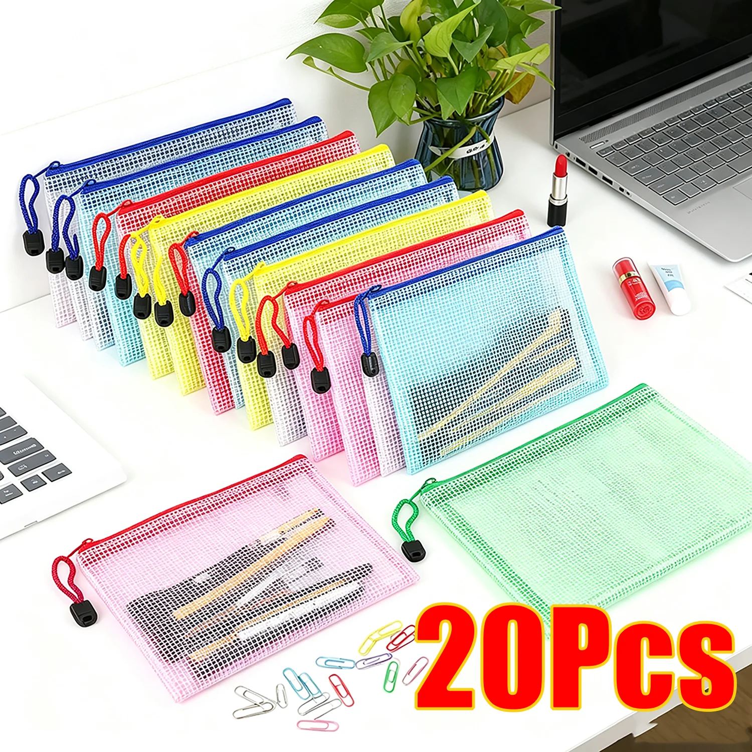 Zipper Documents Bag A4/A5 Plastic Folders A3 Transparent Waterproo File Organize Storage Bag School Office Stationery Supplies 1