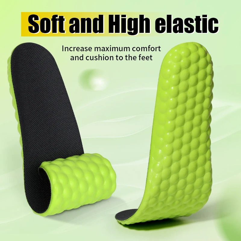 Foot Master Memory Foam 3 Pairs Sweat-Absorbant Light Weight Breathable Ease Pressure Soft Comfort Insole Solid Color Unisex