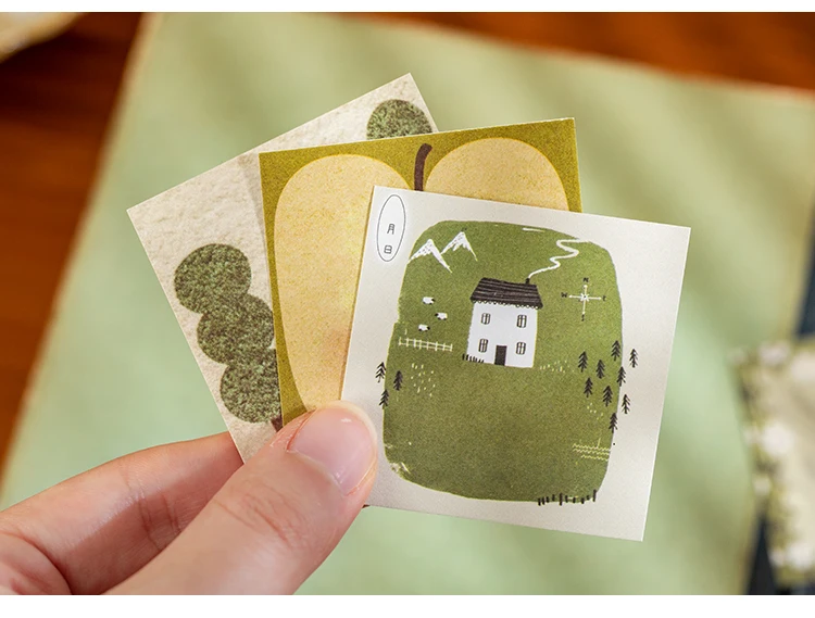 TIANZI 50 Sheets Retro Sticky Notes Sticker Book Cartoon Animal Journal supplies Collage Stickers Aesthetic Creative Stationery