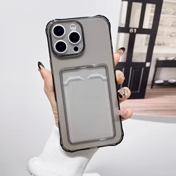 Clear Protective Case with ID and ATM Card Slot - iPhone 6 s Plus (Clear Black)