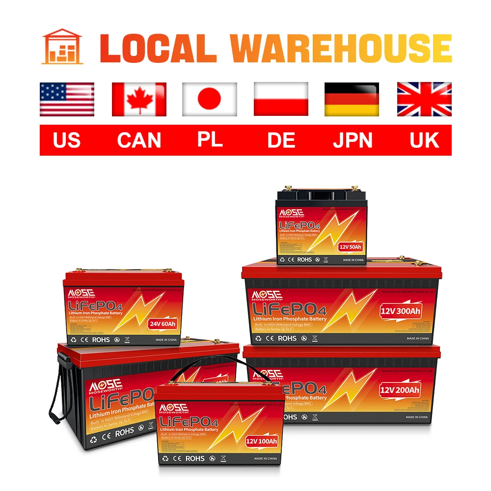 Nuovo 12V 24V 25 50 60 100 200 Lifepo4 Deep Cycle Trolling Motor Batteria Bms Integrato Per Rv Marine Golf Cart Accumulo Di Energia Solare