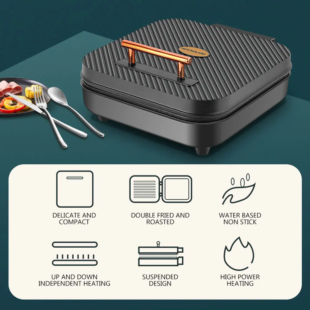 Multifunctional Baking Pan Household Electric Pancake Machine Double Sided Heating Non Stick Pancake Machine 2