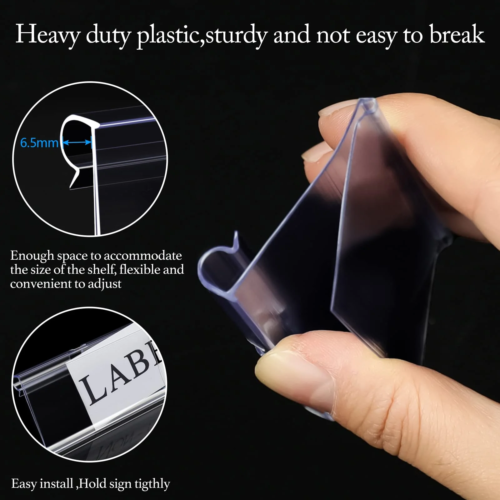10/30Pcs 라벨 홀더, PVC 투명 플라스틱 재사용 가능한 가격표 홀더, 대형 쇼핑몰, 슈퍼마켓, 매장에 적합