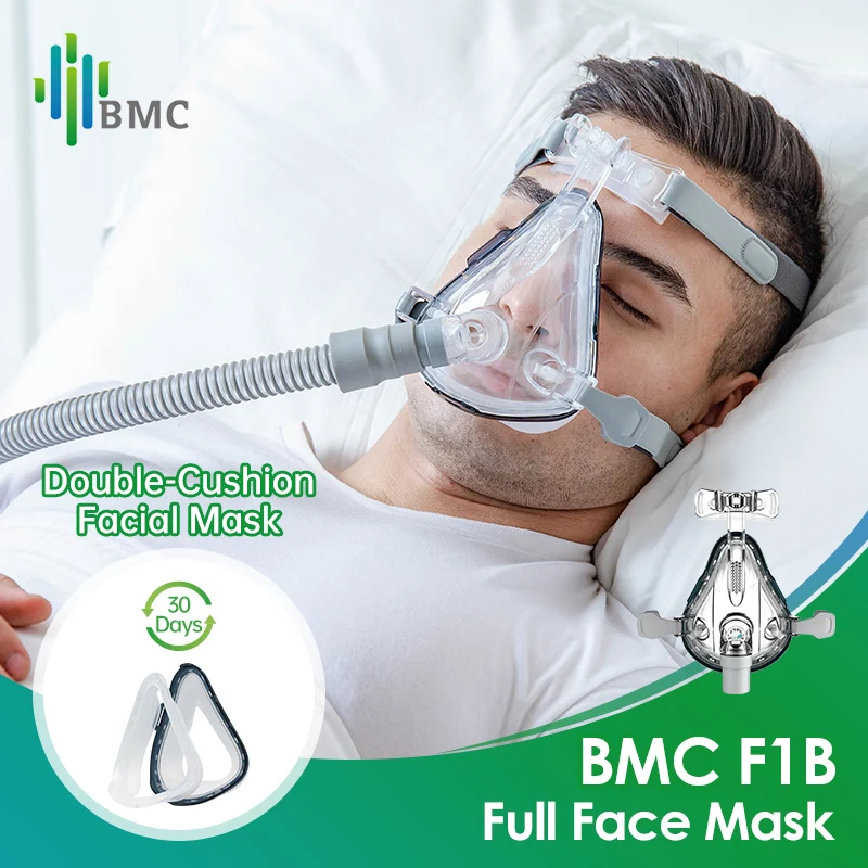 Comprar BMC F1A Máscara facial completa CPAP Auto CPAP BiPAP Máscara Wish  Headgear para personas que roncan y apnea del sueño