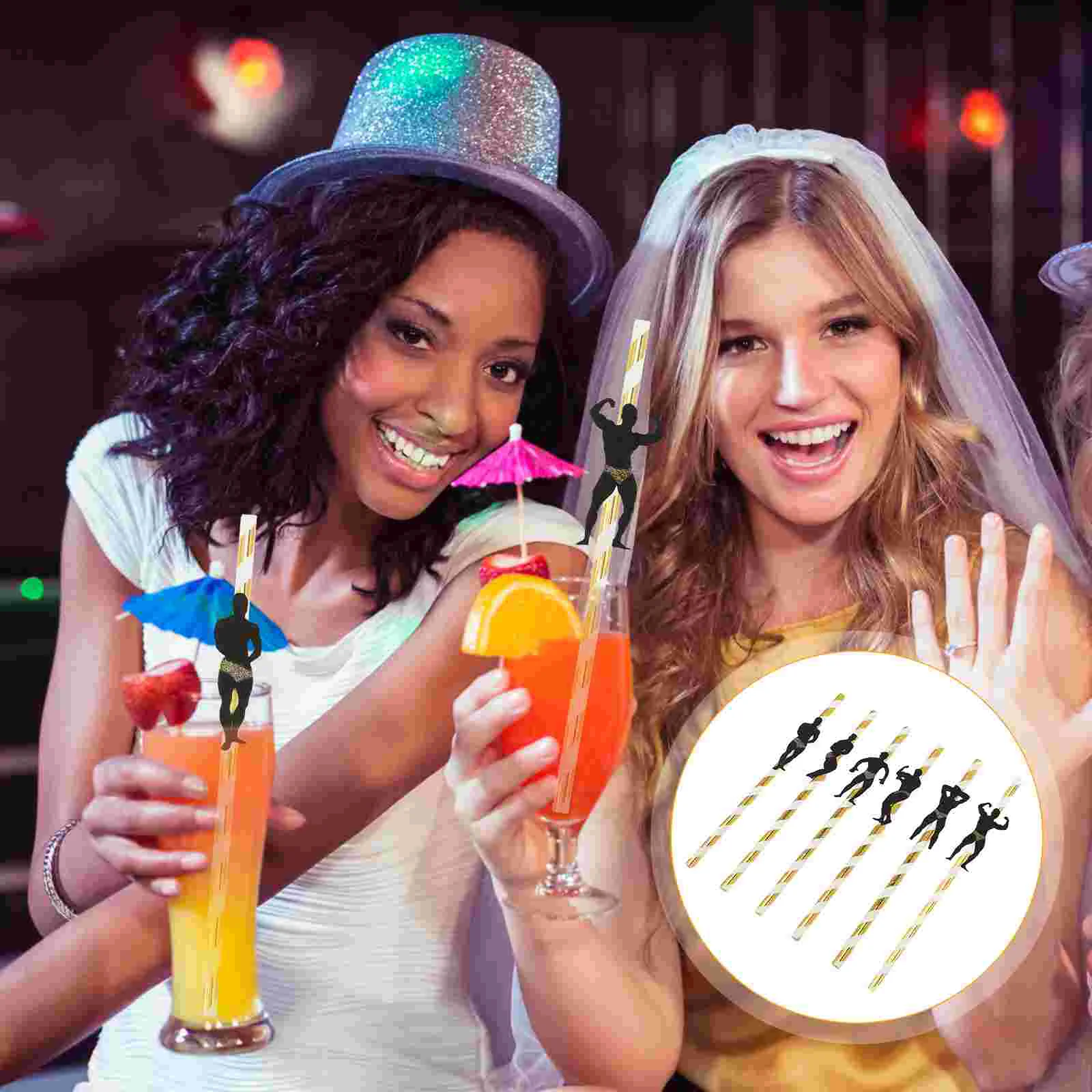 

Dancer Straws Disposable Drinking Straws Bachelorette Party Wedding Decorations