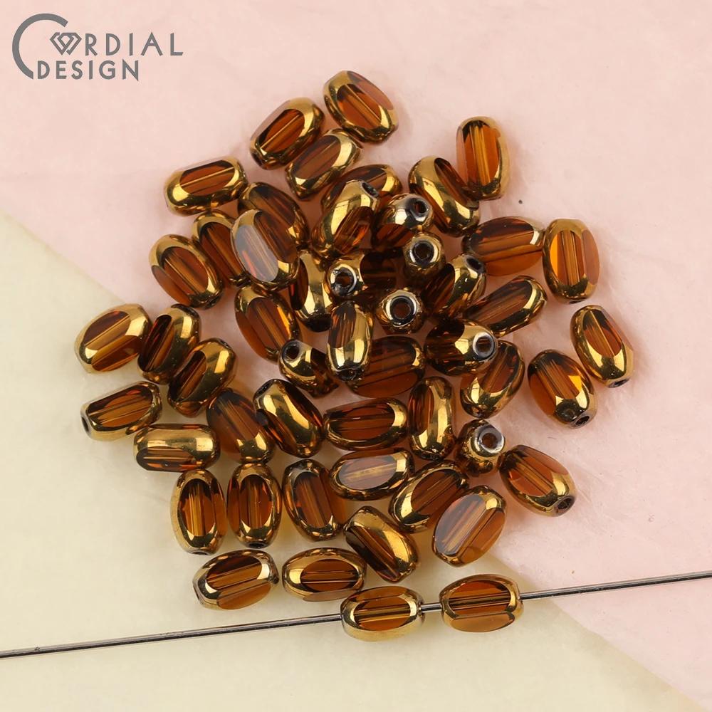 Cordial Design 4*7MM 500pcs Beads Making/Aurora Effect/DIY Making/Glass Bead/Oval Shape/Jewelry Findings & Components/Hand Made - cordial