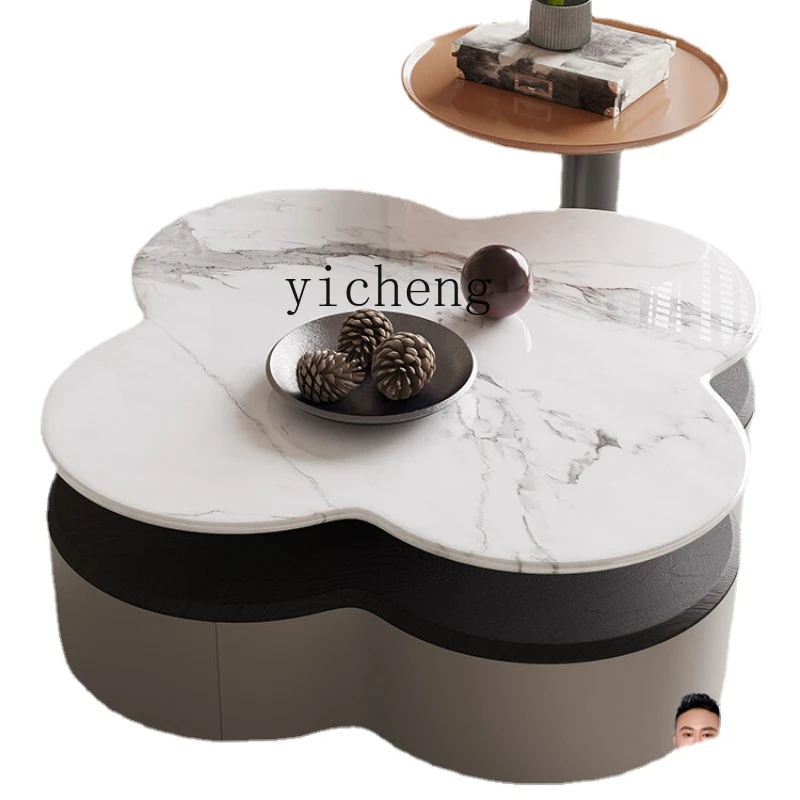 

XL Stone Plate Coffee Table Living Room Home Simple Modern Side Table round a Little Cloud Coffee Table