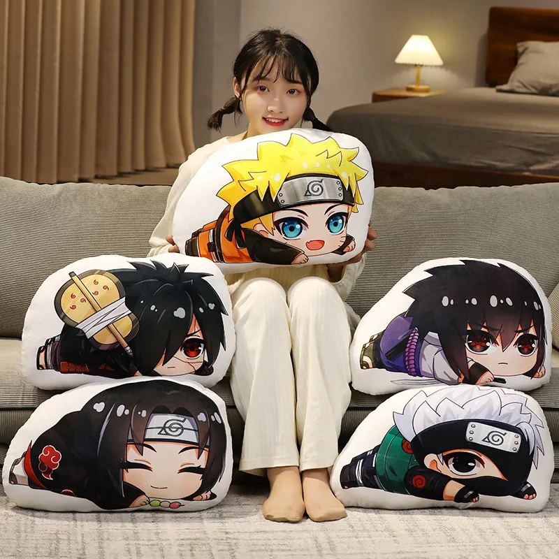Bandai naruto envolvente travesseiro bidimensional anime naruto sasuke  kakashi mesmo dos desenhos animados almofada removível e lavável novo -  AliExpress