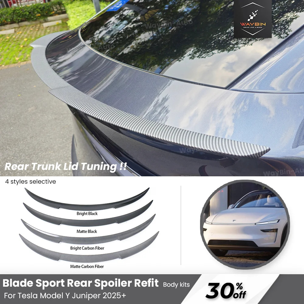 Tesla Rear Spoiler Refit Kit For Tesla Model Y Juniper 2025 Blade Sport Spoiler Tail Wing Rear Trunk ...