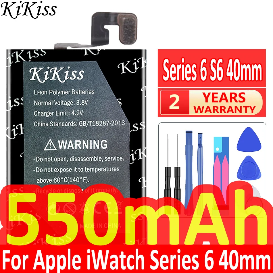 Мощный аккумулятор KiKiss 6 S 40 мм 550 мАч для Apple iWatch Series / Watch S6 A2345 | Электроника