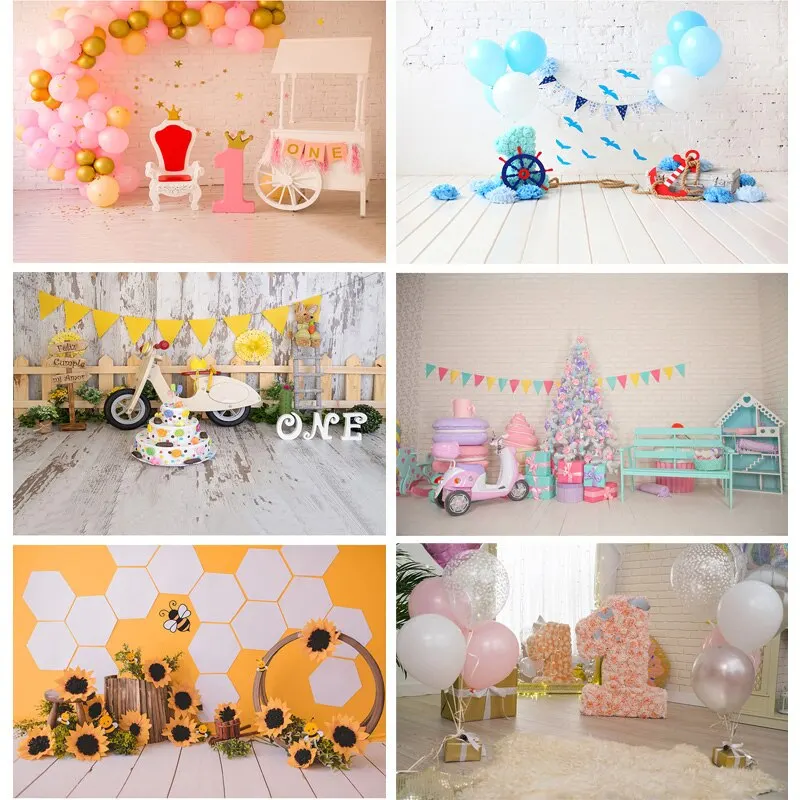 

SHUOZHIKE Birthday Photography Backdrops Baby Newborn Portrait Photo Background Party Studio Photocalls Props 21318 ET-39
